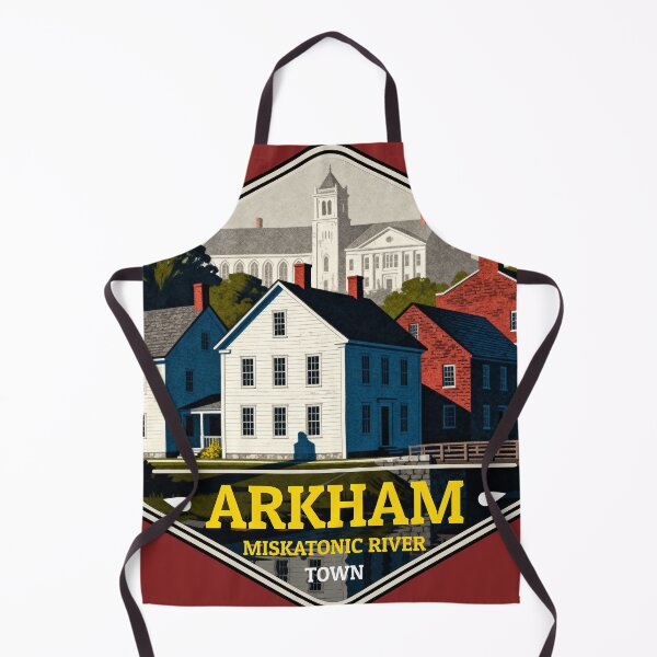 Item preview, Arkham – Miskatonic River Town Vintage Travel Badge designed and sold by GEEK-FACTORY-EU.