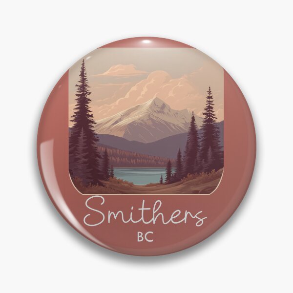 Item preview, Smithers British Columbia Canada Mountain Smithers BC Outdoor Landscape Canadian Rockies Lake Scene Illustration BC Nature designed and sold by meganohm.