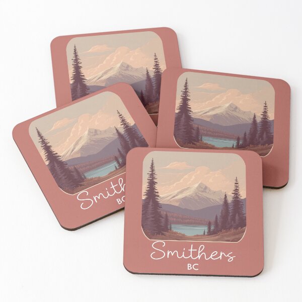Item preview, Smithers British Columbia Canada Mountain Smithers BC Outdoor Landscape Canadian Rockies Lake Scene Illustration BC Nature designed and sold by meganohm.