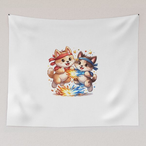 Item preview, Cute Fire vs Ice Puppies designed and sold by Amr Siam.