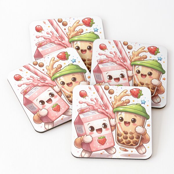 Item preview, Cute Kawaii Milk Tea Duo designed and sold by Amr Siam.