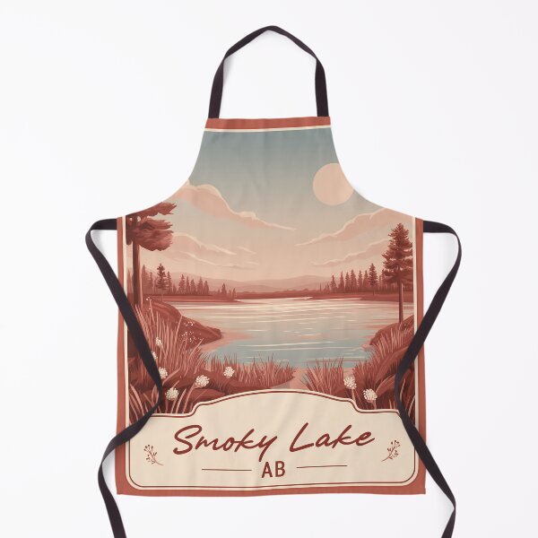 Item preview, Smoky Lake Alberta Canada Vintage Nature Smoky Lake AB Scenic Water Landscape Canadian Prairie & Lake Illustration designed and sold by meganohm.