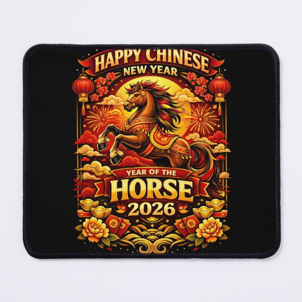Item preview, Happy Chinese New year of the Horse 2026 designed and sold by PluffyPanda.