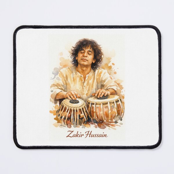 Item preview, Ustad Zakir Hussain Playing Tabla designed and sold by Sarcastic designs.