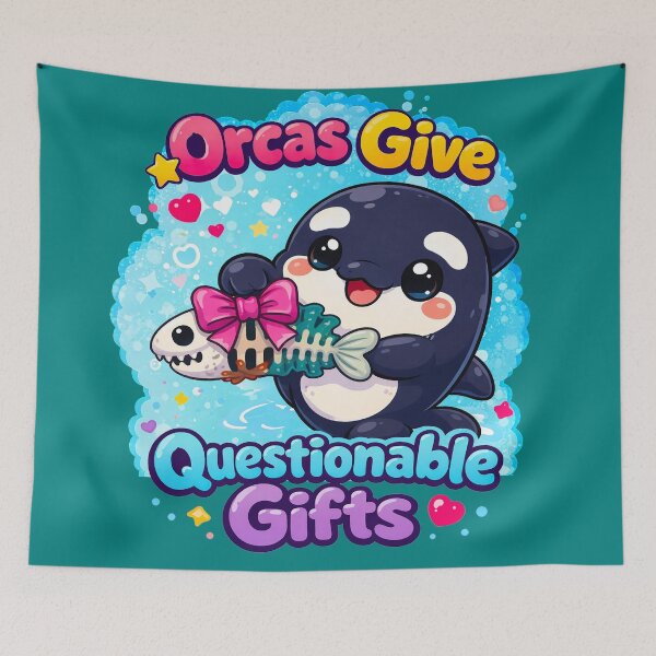 Item preview, Fish Bones- Orcas Give Questionable Gifts! designed and sold by Wondergirl Wanderings.
