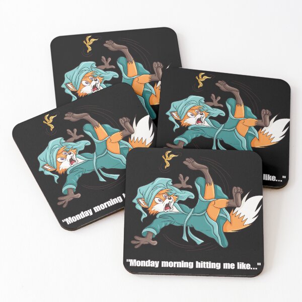 Item preview, Funny Monday Morning Fox Falling - Relatable Sarcastic Meme designed and sold by Turiva.