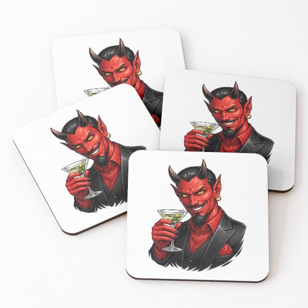 Item preview, Devil Drinking a Martini designed and sold by PIXEL POP DESIGNS - Beyond the Norm!.