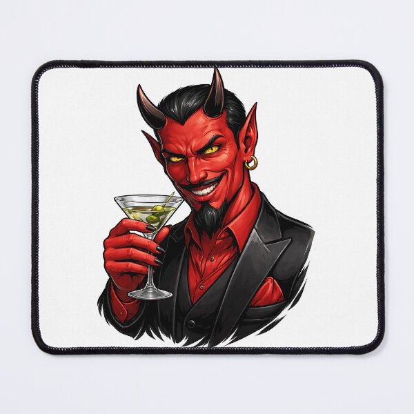 Item preview, Devil Drinking a Martini designed and sold by PIXEL POP DESIGNS - Beyond the Norm!.