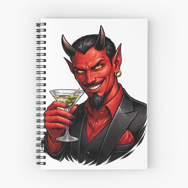 Item preview, Devil Drinking a Martini designed and sold by PIXEL POP DESIGNS - Beyond the Norm!.