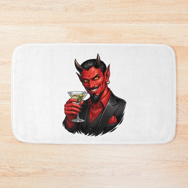 Item preview, Devil Drinking a Martini designed and sold by PIXEL POP DESIGNS - Beyond the Norm!.