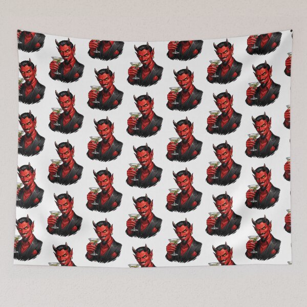 Item preview, Devil Drinking a Martini designed and sold by PIXEL POP DESIGNS - Beyond the Norm!.
