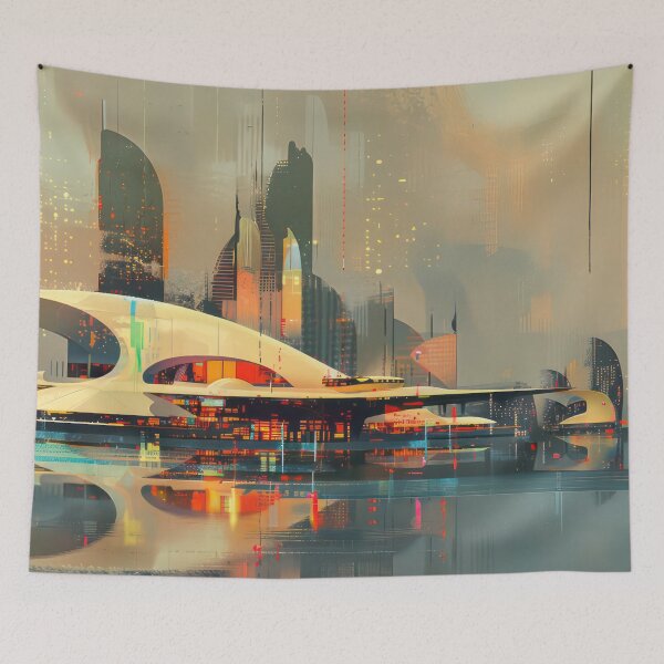 Item preview, Radiant Nexus: Futurist City Pavilion designed and sold by NeoNebulaArt.