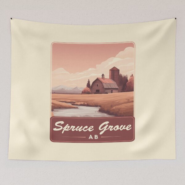 Item preview, Spruce Grove Alberta Country Road Spruce Grove AB Field & Barn Landscape Rural Canada designed and sold by meganohm.
