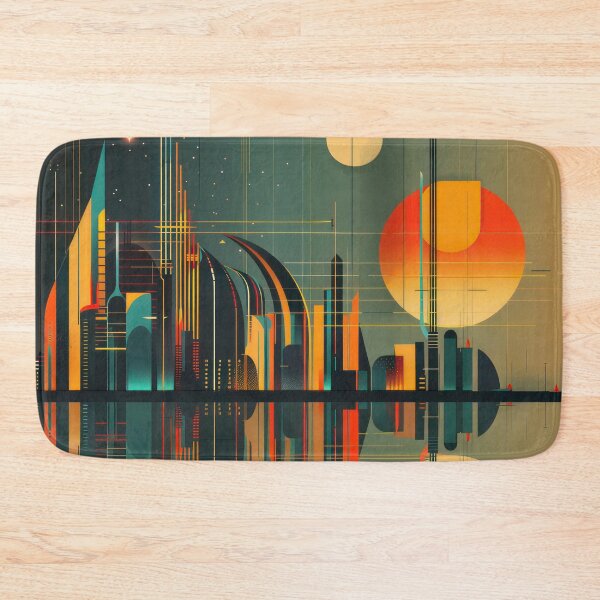 Item preview, Celestial Grid: Retro Futurist Metropolis designed and sold by NeoNebulaArt.