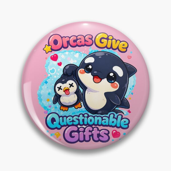 Artikelvorschau, MMM Penguin – Orcas verschenken fragwürdige Geschenke! entworfen und verkauft von Wondergirl Wanderings.