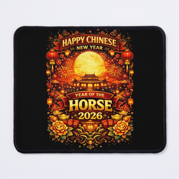 Item preview, Happy Chinese New year of the Horse 2026 designed and sold by PluffyPanda.