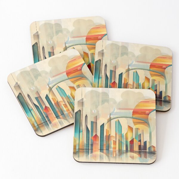 Item preview, Horizon in Motion: Abstract Citylight designed and sold by NeoNebulaArt.