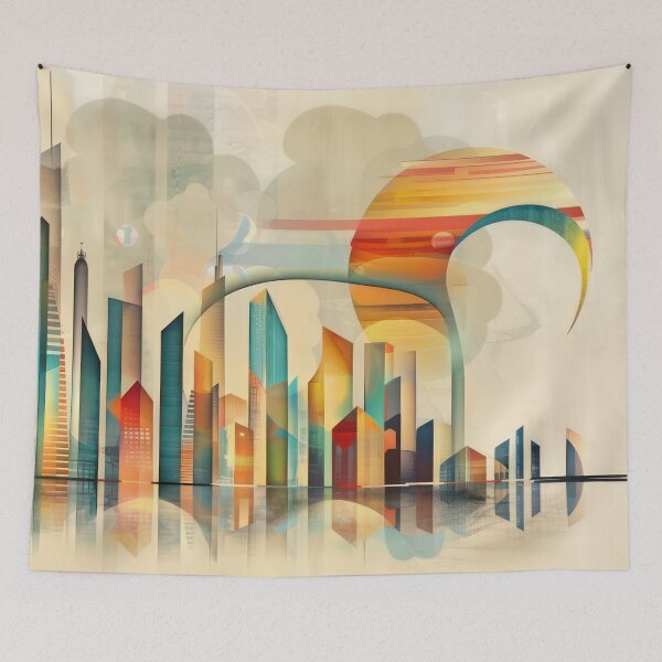 Item preview, Horizon in Motion: Abstract Citylight designed and sold by NeoNebulaArt.
