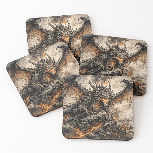 Item preview, Dragon, Stormfire Wings, Hand-Drawn Ink,  designed and sold by druidwolfart.