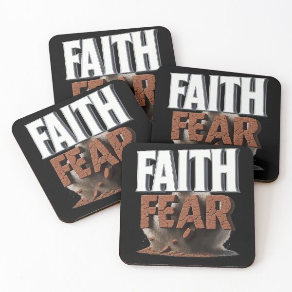 Item preview, FAITH OVER FEAR - Crushing Stone Art - Christian Quote designed and sold by Urban-InkStudio.