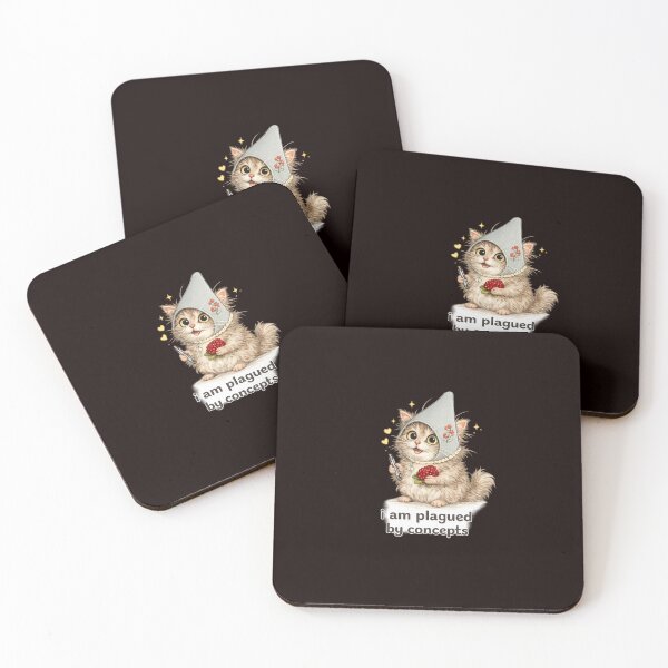 Item preview, I am plagued by concepts – chaotic thinker cat illustration designed and sold by The Autistic Entrepreneur.