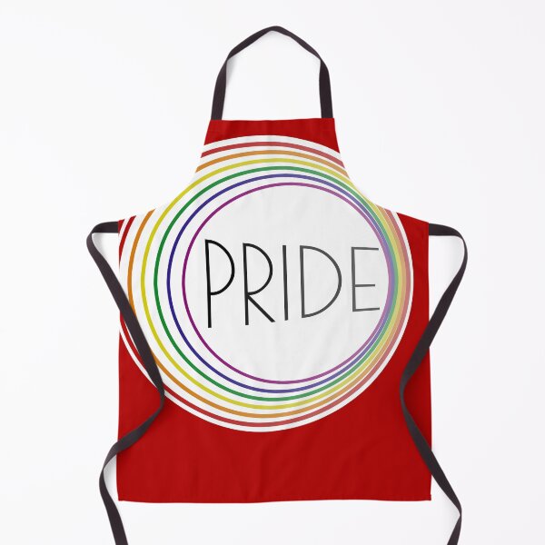 Item preview, Red Rainbow Gay Pride Line Art Faded Circles designed and sold by TackyTime.