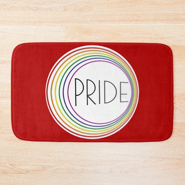 Item preview, Red Rainbow Gay Pride Line Art Faded Circles designed and sold by TackyTime.