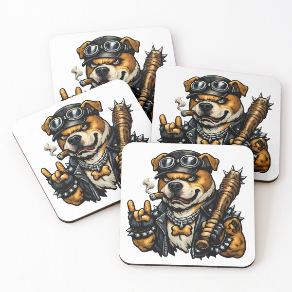 Item preview, Biker Dog Rebel Attitude Illustration designed and sold by TeeTimeTreasure.
