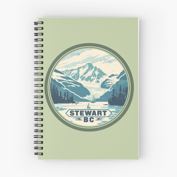 Item preview, Stewart British Columbia Canada Circle Badge Art Stewart BC Sailboats & Glacier Mountains Coastal Mountain designed and sold by meganohm.