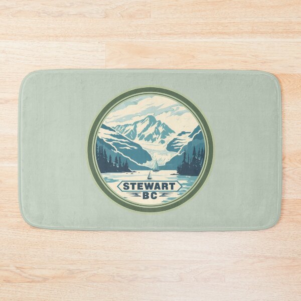 Item preview, Stewart British Columbia Canada Circle Badge Art Stewart BC Sailboats & Glacier Mountains Coastal Mountain designed and sold by meganohm.