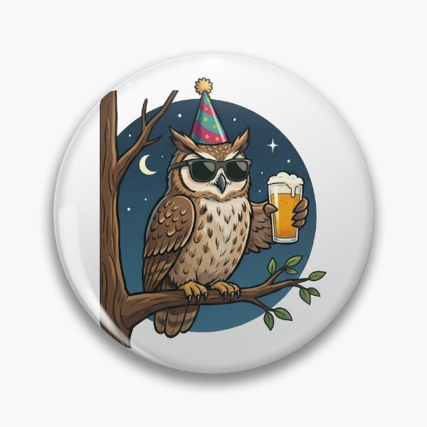 Item preview, Cool Owl Party Animal Beer Lover Night designed and sold by k3rstman1.