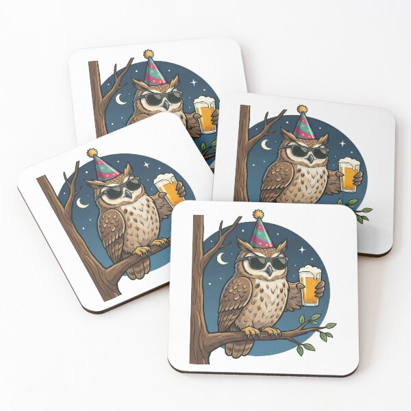 Item preview, Cool Owl Party Animal Beer Lover Night designed and sold by k3rstman1.