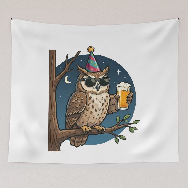 Item preview, Cool Owl Party Animal Beer Lover Night designed and sold by k3rstman1.