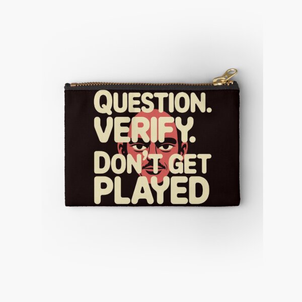 Item preview, Question Verify Don’t Get Played – Viral Retro Bubble Quote Typography designed and sold by masteryStore.