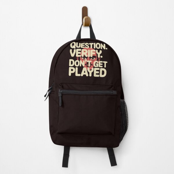 Item preview, Question Verify Don’t Get Played – Viral Retro Bubble Quote Typography designed and sold by masteryStore.
