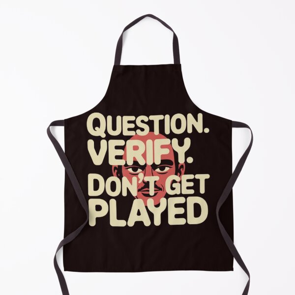 Item preview, Question Verify Don’t Get Played – Viral Retro Bubble Quote Typography designed and sold by masteryStore.