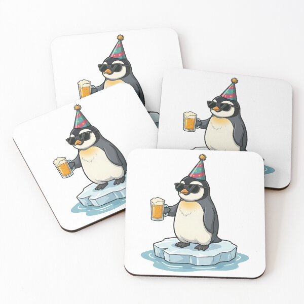 Item preview, Cool Penguin Party Animal Beer Ice Floe designed and sold by k3rstman1.