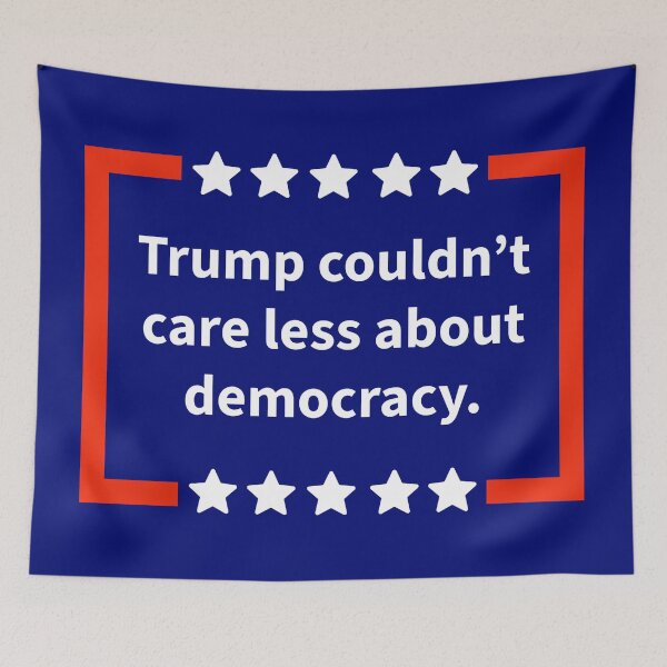 Item preview, Trump couldn’t care less about democracy.  designed and sold by Rachel the Artist .
