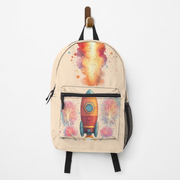 Item preview, Colorful Watercolor Rocket Launch Illustration designed and sold by SyberGen.
