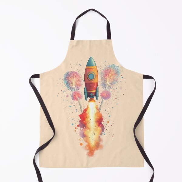 Item preview, Colorful Watercolor Rocket Launch Illustration designed and sold by SyberGen.