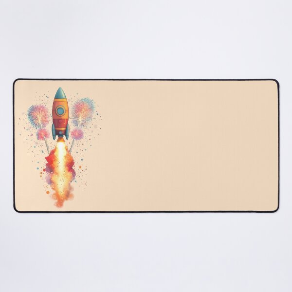 Item preview, Colorful Watercolor Rocket Launch Illustration designed and sold by SyberGen.