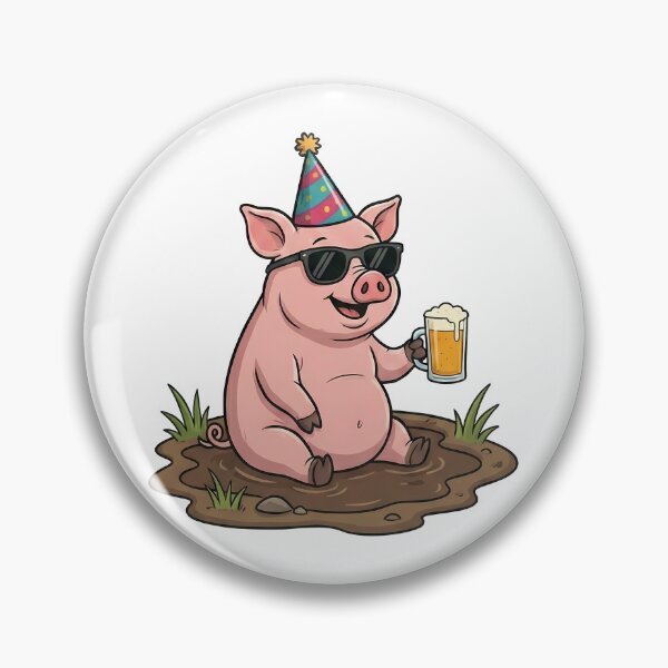 Item preview, Funny Pig Party Animal Beer Mud designed and sold by k3rstman1.