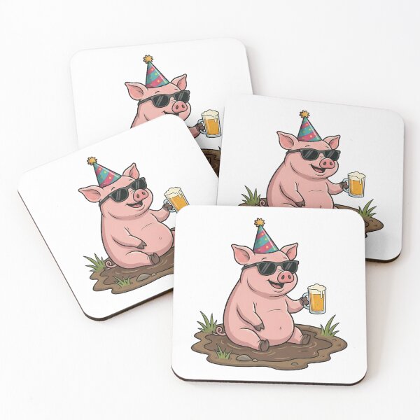 Item preview, Funny Pig Party Animal Beer Mud designed and sold by k3rstman1.