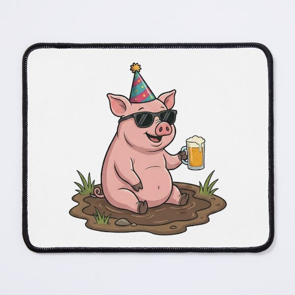 Item preview, Funny Pig Party Animal Beer Mud designed and sold by k3rstman1.
