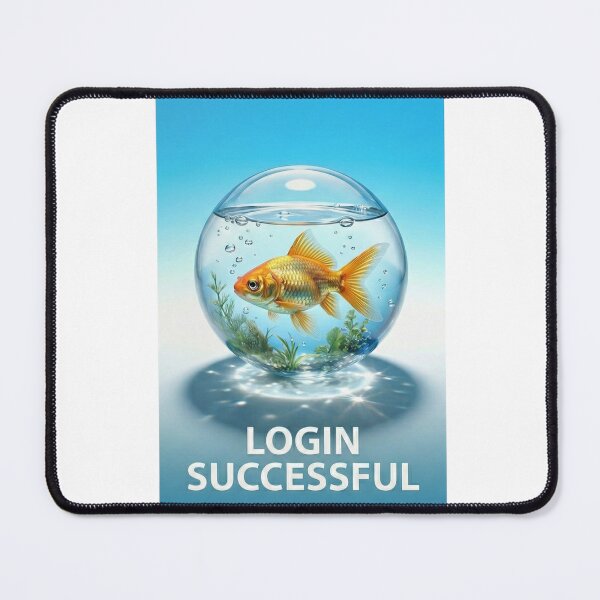 Item preview, Frutiger Aero Goldfish Login Successful 2000s Aesthetic designed and sold by rockyRG.