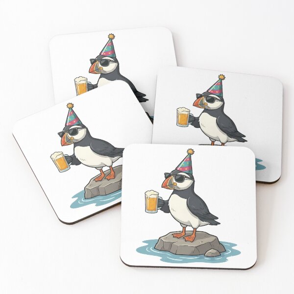 Item preview, Cool Puffin Party Animal Sunglasses Beer designed and sold by k3rstman1.
