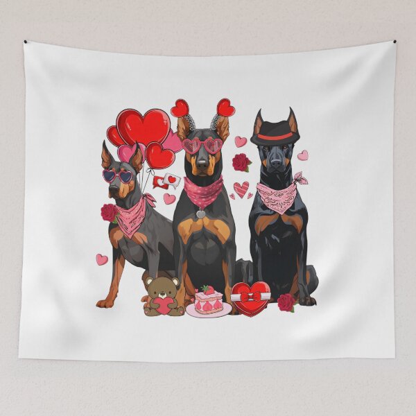 Item preview, Valentine dog, Doberman, Doberman Mom, Doberman Lover, valentine lovely dog designed and sold by sapnaela.