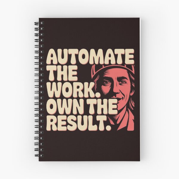 Item preview, Automate the Work, Own the Result – AI Automation Entrepreneur Hustle Quote Design designed and sold by masteryStore.