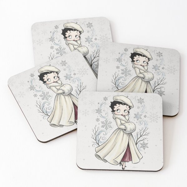 Item preview, Winter Betty Boop in White Fur Coat designed and sold by LyssasMindArt.