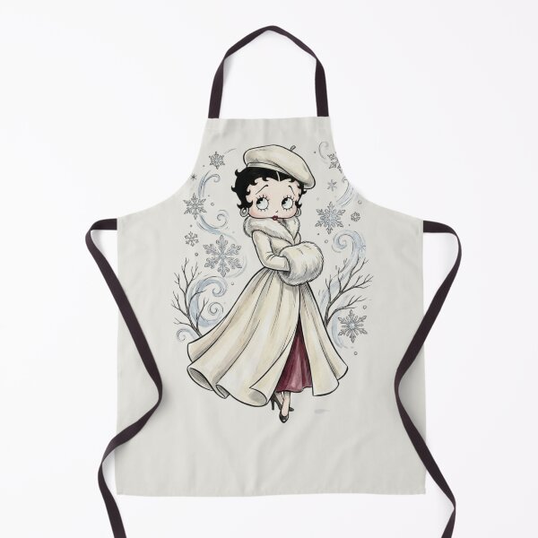 Item preview, Winter Betty Boop in White Fur Coat designed and sold by LyssasMindArt.